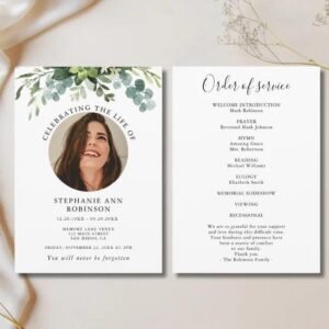 Funeral Program Cards